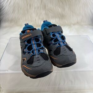 Merrell Gray and Blue Sneakers with Rugged Design size 7 kids